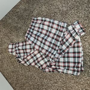 Checkered Two Piece PJ Set - Runs Small